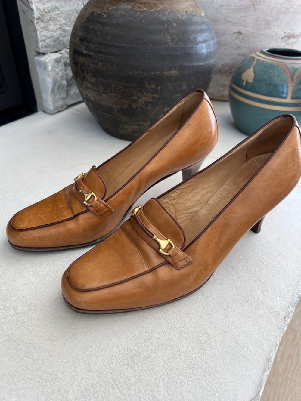 Vintage Gucci Pump Horsebit Shoes 6 6.5 - Picture 5 of 14